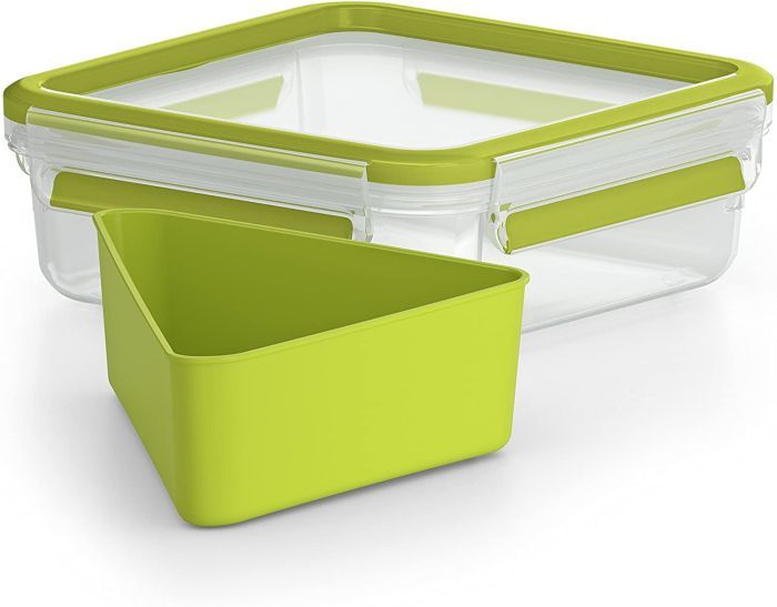  2x Tefal - MASTERSEAL Micro - Aufbewahrungsbox, Kunststoff, grün, 0.85L 
