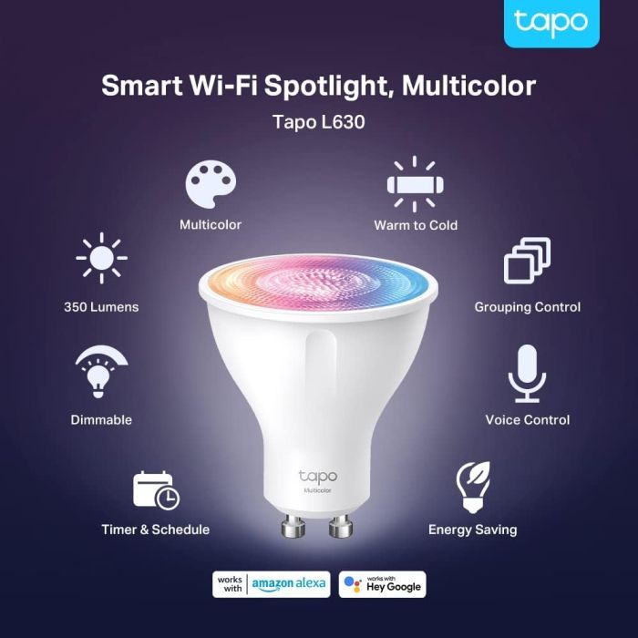 Tp-Link Tapo L630 Smarte WLAN Glühbirne GU10 50W Lampe dimmbare Leuchtmittel 4ER PACK [B-WARE]
