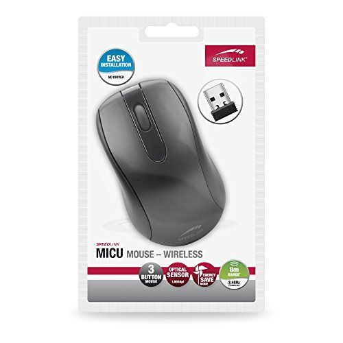 Speedlink (B-WARE) Micu kabellose 3-Tasten-Maus (für Rechts- und Linkshänder, 1600dpi, USB)