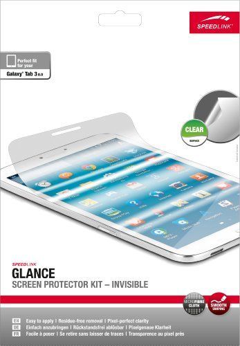 Speedlink Glance Bildschirmschutzfolie für das Samsung Galaxy Tab 3 8.0 (clear/transparent, schützt das Display, Mikrofasertuch und Rakel)