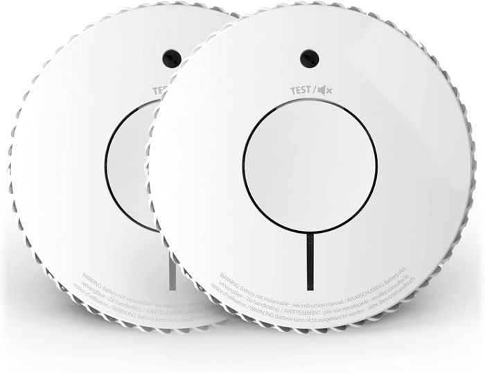 FireAngel optischer Rauchmelder 10 Jahre Batterie 2er Set Q-Label
