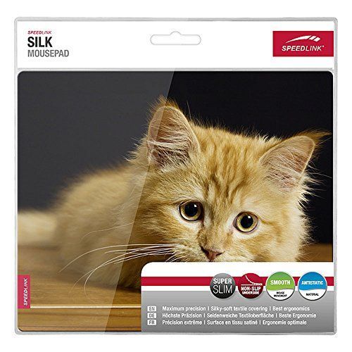 Speedlink (B-WARE) Mauspad mit seidenweicher Textiloberfläche - SILK Mouse Pad Baby Cat (antistatische Wirkung - perfekte Gleiteigenschaft - Abmaße: 230 x 190 x 0,15 mm (B x H x T)) PC / Computer Mousepad