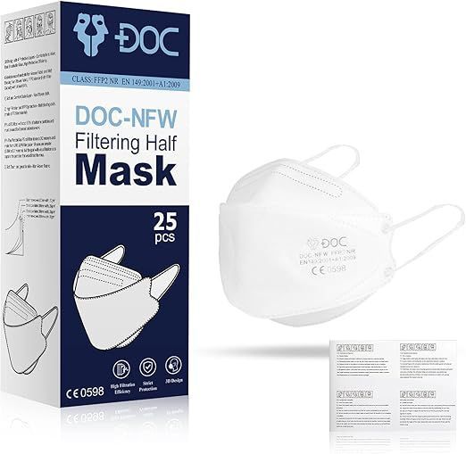 DOC-NFW FFP2-Maske Mundschutz Atemschutz Einzeln verpackt [600ER PACK]