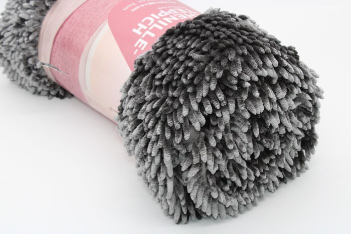 Fiduciashop Teppich Hochflor 140x80x4cm 100%Polyester Wohnzimmerteppich Dunkle Grau