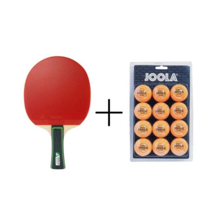 JOOLA Match Lite Tischtennisschläger mit 12er Tischtennisbälle