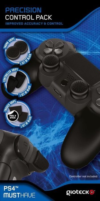 Gioteck Precision Control Pack für PS4 Controller Schutzhülle mit Griffe Schwarz [B-WARE]