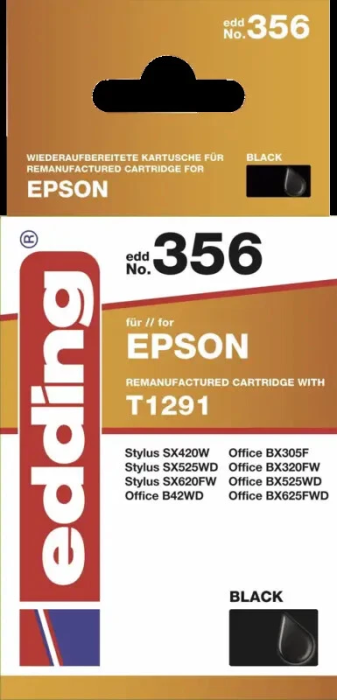 Edding EDD-356 Tintenpatrone für Epson T1291 Druckerpatrone Stylus SX420/525