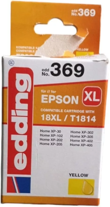 Edding 369 Druckerpatrone Ersetzt Epson 18XL/T1814 Einzelpatrone 10ML Kartusche