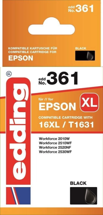 Edding EDD-361 Druckerpatrone Multipack 361 für Epson 16XL Workforce 2010, 2510, 2630