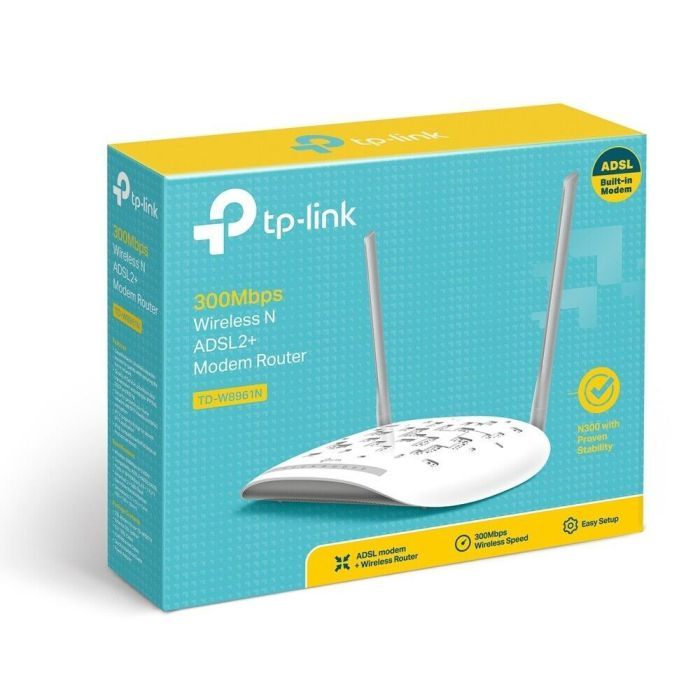 TP-LINK 300Mbps Wireless N ADSL2+ Modem Router 4 FE LAN Ports ADSL/ADSL2/ADSL2+ Annex A [B-WARE]