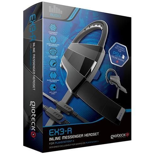Gioteck EX3-R Inline Messenger Wired Headset Kabelgebunden Kopfhörer für PS4 [B-WARE]