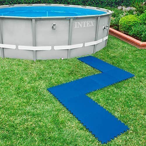 Intex Interlocking Padded Floor Protector Pool Matten Bodenschutzmatte 8 Stück