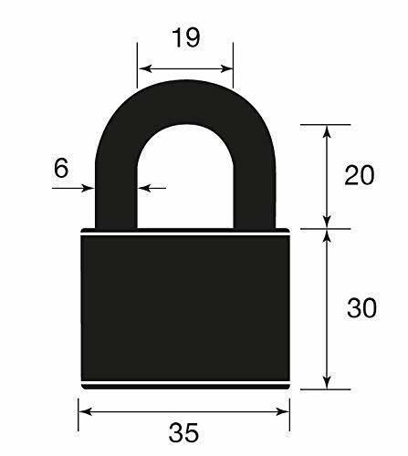 Yale Vorhängeschloss Vorhangschloss Messing 35mm Kellerschloss inkl. 3 Schlüssel