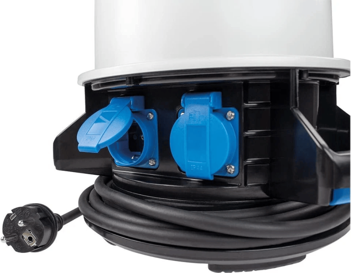 as–Schwabe 360° LED Rundumleuchte 70W 6000lm mit 2 Schutzkontaktsteckdose