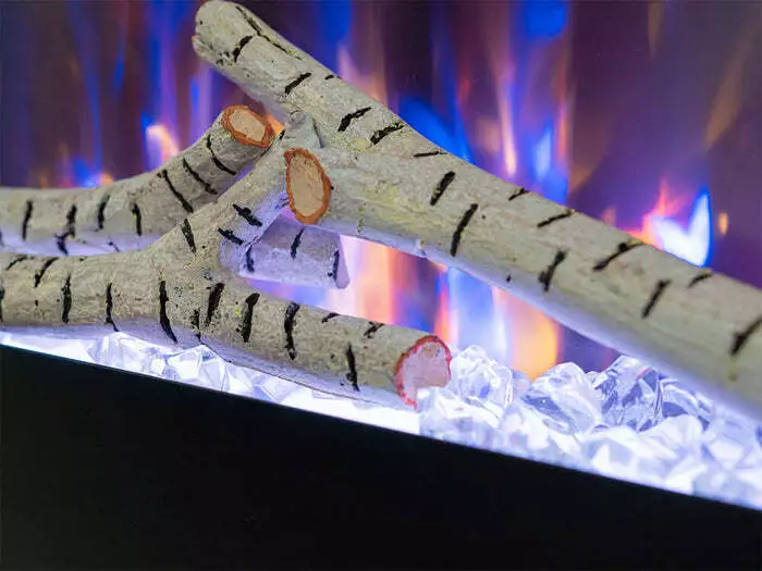 Napoleon Premium Fire Alure Vertical 32+38 Birchwood Elektrokamin Deko kaminholz