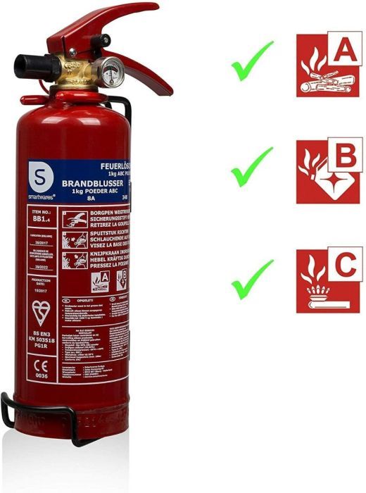 Smartwares Feuerlöscher Brandschutz Set mit 2 Rauchmelder und Löschdecke Schutz