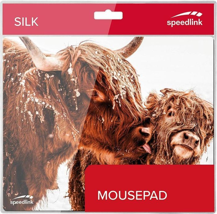 Speedlink Silk Mauspad Mousepad für Alle Maustypen Kuh Design Antistatischer Wirkung