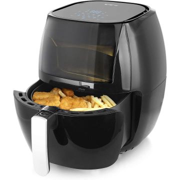 Emerio Heißluftfritteuse 1800W 6l fritieren Air Fryer touch Display 7 Programme