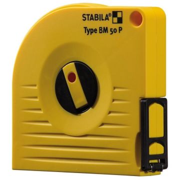 Stabila BM50P Bandmaß Stahl-Messband mit Universalhaken 10 m