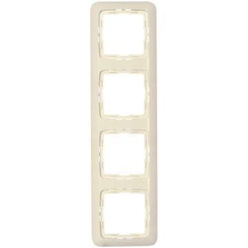 Kopp Rivo Abdeckrahmen 4-Fach für Lichtschalter Steckdose Creme