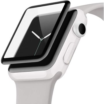 Belkin ScreenForce UltraCurve-Displayschutzfolie (für die Apple Watch der Serie 2, 42 mm, vollflächiger Schutz mit abgerundeten Kanten, echtes Glas, kratzfest) schwarz