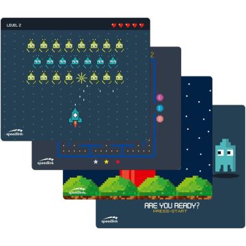 Speedlink Mauspad Vinpad Retro Design für Gaming Büro Maus Mouse Pad 22x18 cm