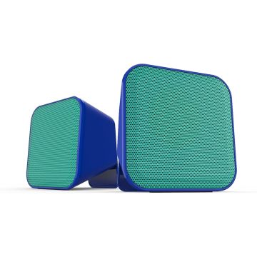 SPEEDLINK SNAPPY Stereo Speakers Lautsprecher Boxen für PC Laptop USB Kabel TOP blau-türkis (B-WARE)