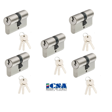 ICSA® MADE IN ITALY Zylinderschloss 148 30/30 inkl. 15 Schlüssel [5ER]