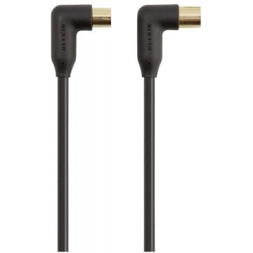 Belkin Antennenkabel Fernsehkabel Abgewinkelt 2m Schwarz