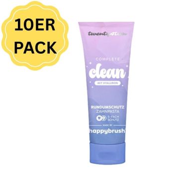 Happybrush Zahnpasta Twenty4Tim Vegan Zahncreme mit Hyaluron 75ml [10ER PACK]