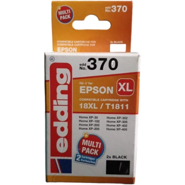 Edding 370 Druckerpatrone Ersetzt Epson 18XL/T1811 Multipack 30ML Kartusche