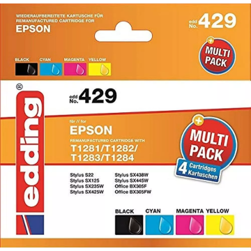 edding 429 Tintenpatrone multipack ersetzt epson T1285 T1281 T1282 T1283 T1284