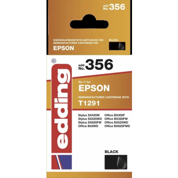 Edding EDD-356 Tintenpatrone für Epson T1291 Druckerpatrone Stylus SX420/525