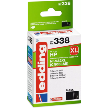 Edding EDD-338 Druckerpatrone kompatibel für HP Nr. 932XL Schwarz Einzelpatrone