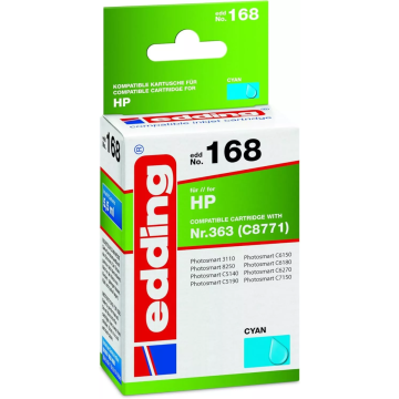 Edding EDD18-168 Druckerpatrone Ersetzt:HP Nummer Einzelpatrone 363 C8771 CYAN