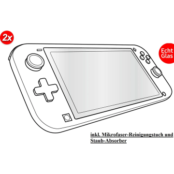 Speedlink PRO Nintendo Switch Lite Schutzglas Displayschutz 9H Hartglas Folie 2ER Set