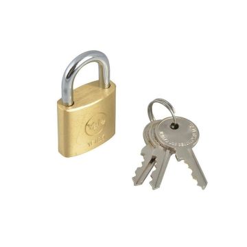 YALE Vorhängeschloss Messing 25mm Hangschloss + 3 Schlüssel