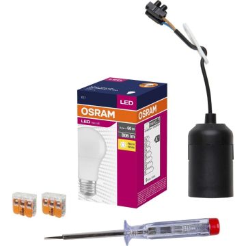 Osram Renovierungsset Stromprüfer E27 Baustellenfassung 5 teilig