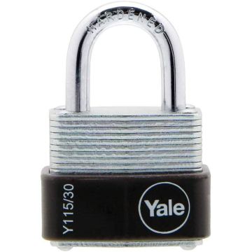 Yale Vorhangschloss Vorhängeschloss 31 mm laminiertes Stahl inkl. 3 Schlüssel