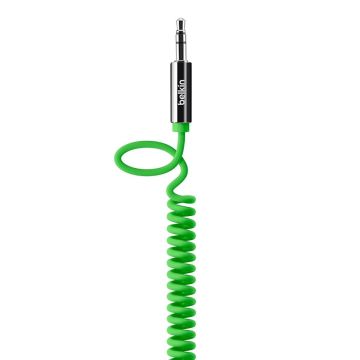 Belkin MIXit AUX-Spiralkabel 3.5mm Klinke 1.8m Grün