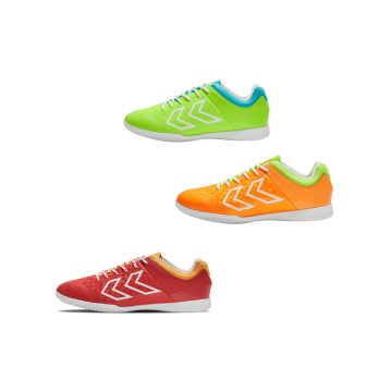 Hummel Hallenschuhe Turnschuhe Indoor Sportschuhe Herren Rot / Grün / Orange