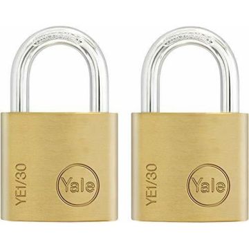 Yale Vorhängeschloss Vorhangschloss 30mm Bügelschloss Innen Koffer Schloss [2er-Pack]