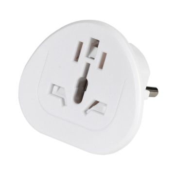 Vivanco Reisestecker Reiseadapter Welt auf Europa Weiß 