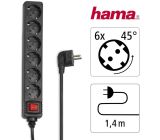 Hama 6-Fach Steckdosenleiste mit Schalter Mehrfachsteckdose 1,4m 