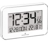 MARATHON Digitale Atom-Wanduhr Zeitumstellung mit Innentemperatur