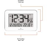 MARATHON Digitale Atom-Wanduhr Zeitumstellung mit Innentemperatur