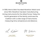 Marathon Atom-Wanduhr Kristallrahmen Hygrometer 