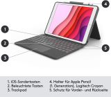 Logitech Combo Schutzhülle mit Tastatur für iPad Französisches Layout [B-WARE]
