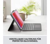 Logitech Combo Schutzhülle mit Tastatur für iPad Französisches Layout [B-WARE]
