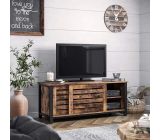 VASAGLE TV Schrank Fernsehtisch 2 Schiebetüre mit 2 Regalebenen 110 x 40 x 45 cm